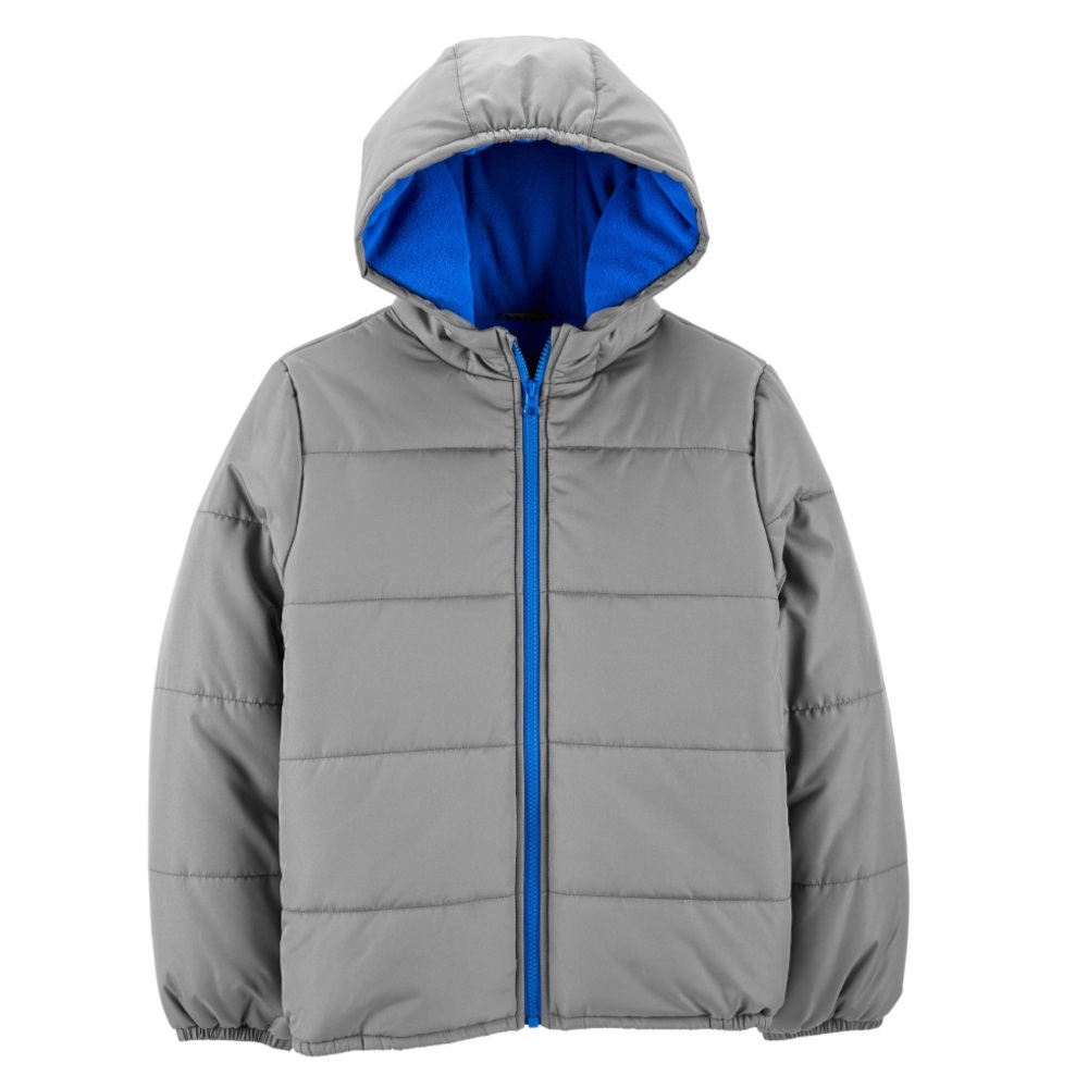 💚 Carters Full Zip Fleece Lined Hooded Puffer Jacket